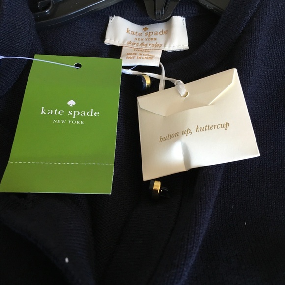 Kate Spade Girl Navy Blue Cardigan Sweater size 4. - Picture 5 of 8